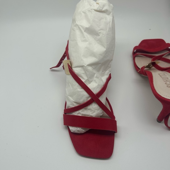 Schultz women shoes, Red Suede upper, leather lining and sole - Picture 6 of 6